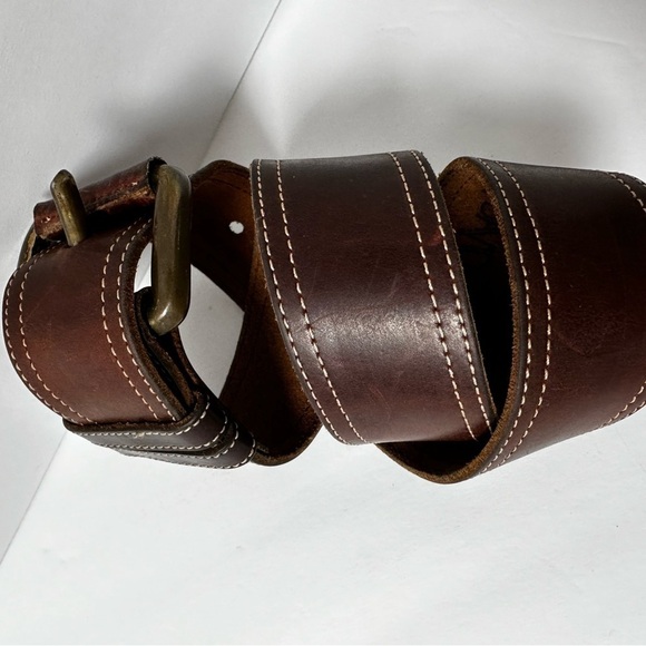 Joan & David Belt Rustic Cowgirl Durable Brown Brass Tone hardware Small 26-28 - Picture 13 of 13